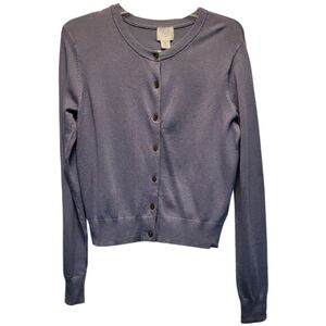 NWT H&M Light Blue Fine Knit Viscose Blend Cardigan - Size S